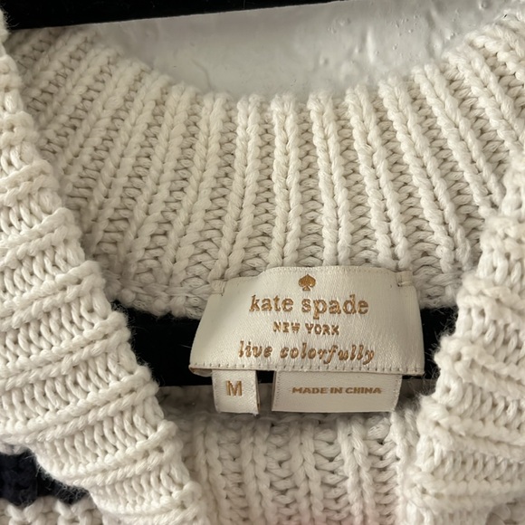 Kate Spade Aura Fisherman Knit Zip Sweater - Picture 8 of 9